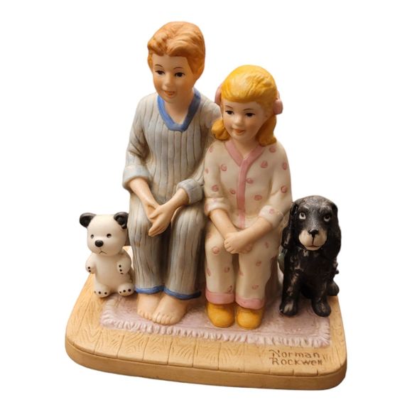 Vintage Norman Rockwell Santa's Visit Figurine - Picture 1 of 4